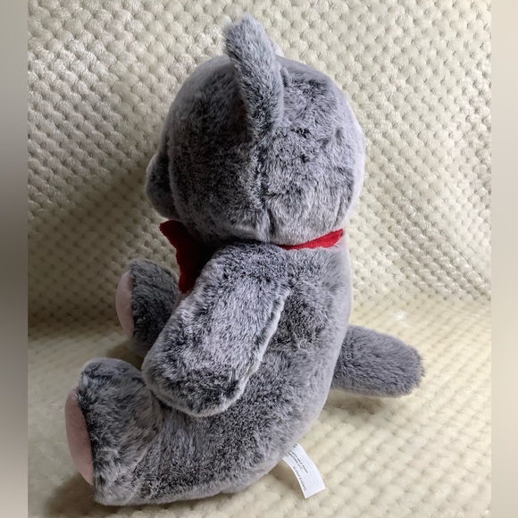 PetSmart Plush Lucky Cat Stuffed Dog Or Child Toy with Squeaker Inside Red Bow - Picture 6 of 13